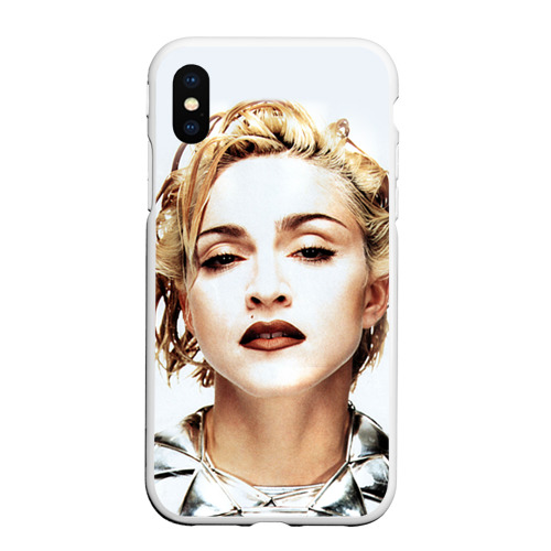 Чехол для iPhone XS Max матовый Мадонна 3, цвет белый