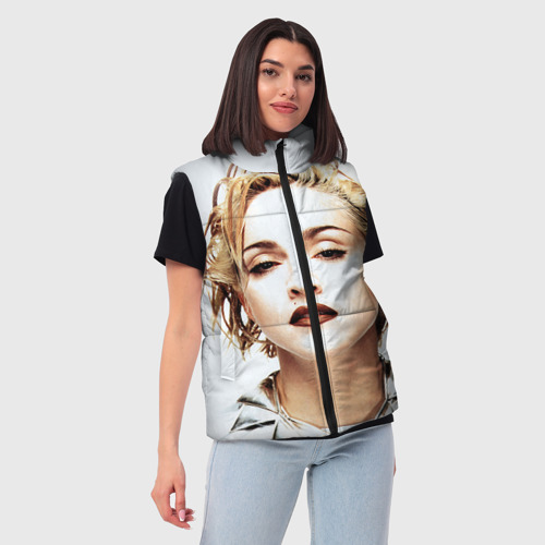Женский жилет утепленный 3D Мадонна 3, цвет светло-серый - фото 3