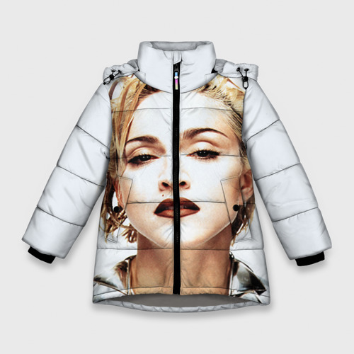 Зимняя куртка для девочек 3D Мадонна 3, цвет светло-серый