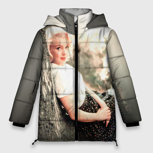 Женская зимняя куртка Oversize Мерлин Монро 1, цвет светло-серый