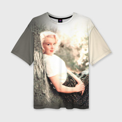 Женская футболка oversize 3D Мерлин Монро 1