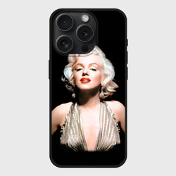 Чехол силиконовый для Apple iPhone 15 Pro Мax матовый Мерлин Монро 2