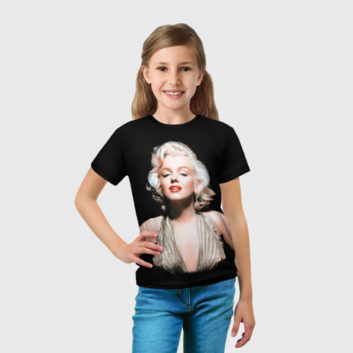 Детская футболка 3D Мерлин Монро 2, цвет 3D печать - фото 5