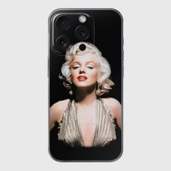 Чехол для iPhone 15 Pro силиконовый с защитой камеры Мерлин Монро 2