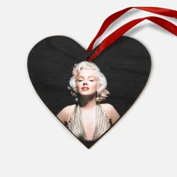 Деревянная игрушка Сердце Мерлин Монро 2