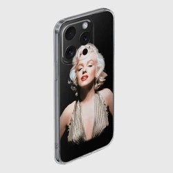 Чехол для iPhone 15 Pro силиконовый с защитой камеры Мерлин Монро 2 - фото 2