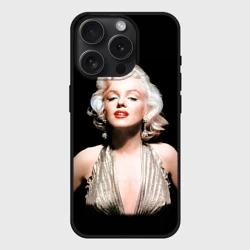 Чехол силиконовый для Apple iPhone 15 Pro матовый Мерлин Монро 2