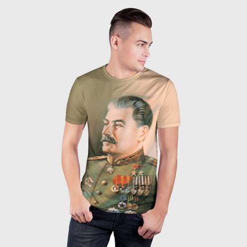 Мужская футболка 3D Slim Сталин 1 - фото 3