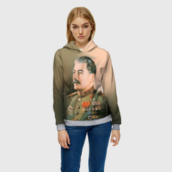 Женская толстовка 3D Сталин в мундире - фото 2