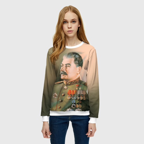 Женский свитшот 3D Сталин 1, цвет 3D печать - фото 3