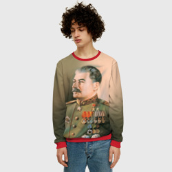 Мужской свитшот 3D Сталин в мундире - фото 2