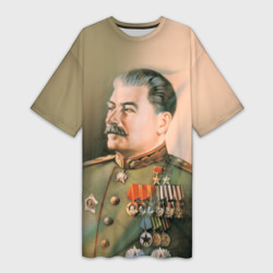 Платье-футболка 3D Сталин 1