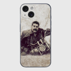 Чехол для iPhone 15 силиконовый с защитой камеры Сталин 2