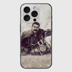 Чехол для iPhone 16 Pro силиконовый с защитой камеры Сталин 2