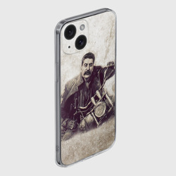 Чехол для iPhone 15 силиконовый с защитой камеры Сталин 2 - фото 2