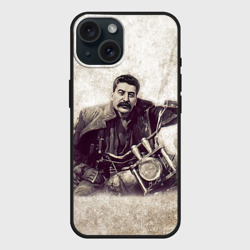 Чехол силиконовый для Apple iPhone 15 матовый Сталин 2