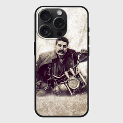 Чехол силиконовый для Apple iPhone 15 Pro матовый Сталин 2