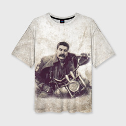 Женская футболка oversize 3D Сталин 2