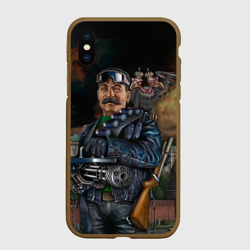 Чехол для iPhone XS Max матовый Сталин 3