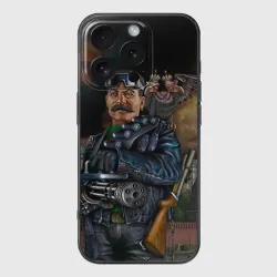 Чехол для iPhone 16 Pro Max силиконовый с защитой камеры Сталин 3