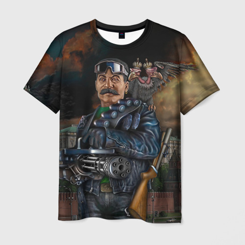 Мужская футболка 3D Сталин 3