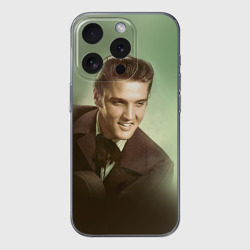 Чехол для iPhone 15 Pro силиконовый с защитой камеры Элвис 2