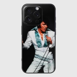 Чехол для iPhone 16 Pro силиконовый с защитой камеры Элвис 3