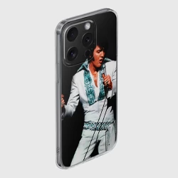 Чехол для iPhone 15 Pro Max силиконовый с защитой камеры Элвис 3 - фото 2