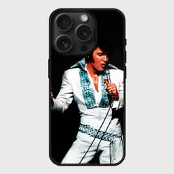 Чехол силиконовый для Apple iPhone 15 Pro матовый Элвис 3