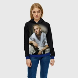 Женская толстовка 3D Эминем сидит и смотрит, зачем он это делает - фото 2