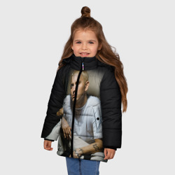 Зимняя куртка для девочек 3D Эминем сидит и смотрит, зачем он это делает - фото 2