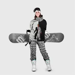 Накидка на куртку 3D Эминем в половинчатом костюме black-white - фото 2