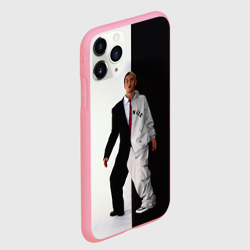 Чехол для iPhone 11 Pro Max матовый Эминем в половинчатом костюме black-white - фото 2