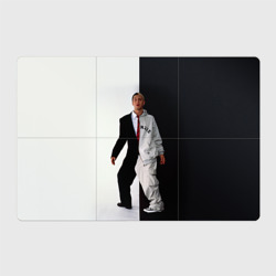 Магнитный плакат 3Х2 Эминем в половинчатом костюме black-white