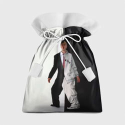 Подарочный 3D мешок Эминем в половинчатом костюме black-white