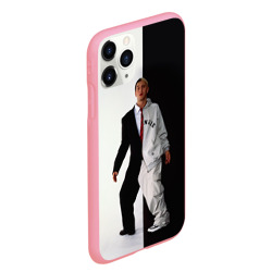 Чехол для iPhone 11 Pro Max матовый Эминем в половинчатом костюме black-white - фото 2