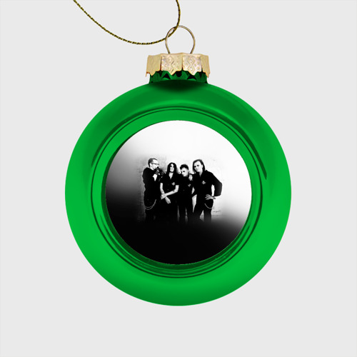 Стеклянный ёлочный шар Агата Кристи 1, цвет зеленый