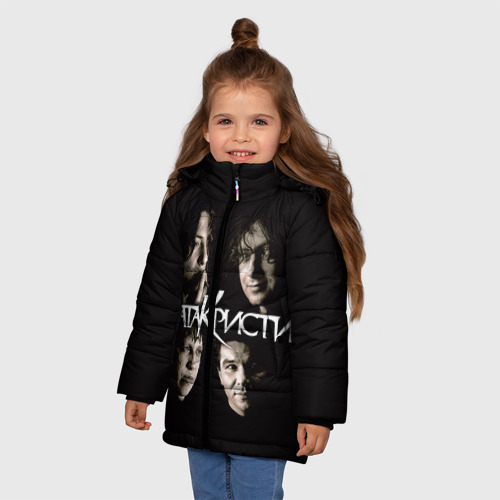 Зимняя куртка для девочек 3D Агата Кристи 2, цвет светло-серый - фото 3