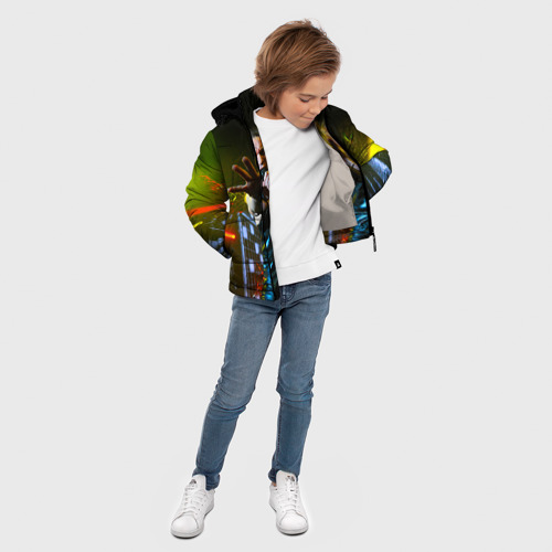 Зимняя куртка для мальчиков 3D Кипелов 1, цвет светло-серый - фото 5