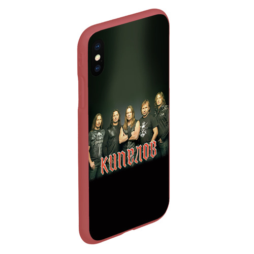 Чехол для iPhone XS Max матовый Кипелов 3, цвет красный - фото 3
