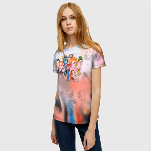 Женская футболка 3D с принтом Король и Шут, фото на моделе #1