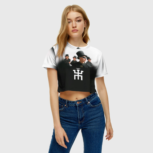 Женская футболка Crop-top 3D Пикник 1, цвет 3D печать - фото 3