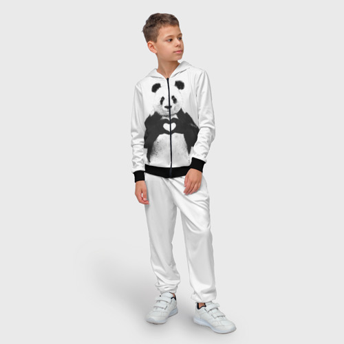 Детский костюм 3D Панда Love, цвет черный - фото 3