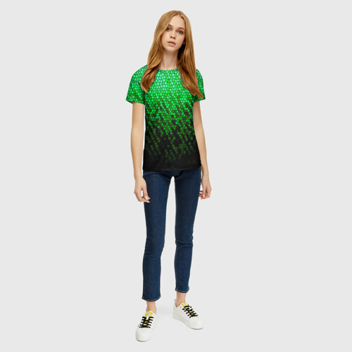 Женская футболка 3D Стеклянная мозайка, цвет 3D печать - фото 5