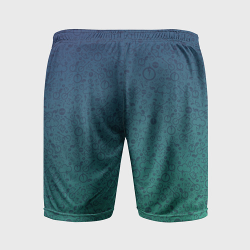 Мужские шорты спортивные Цветовой переход, цвет 3D печать - фото 2