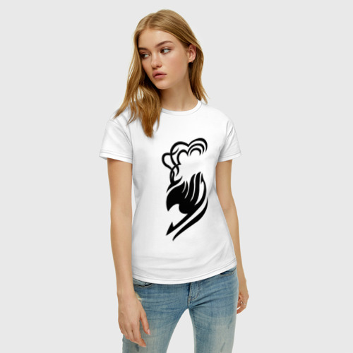 Женская футболка хлопок Гильдия Хвост Фей, цвет белый - фото 3