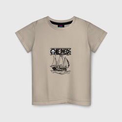 Детская футболка хлопок One piece корабль