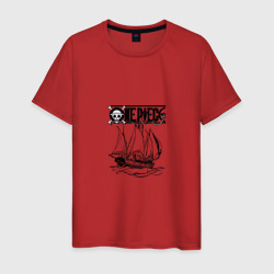 Мужская футболка хлопок One piece корабль