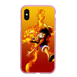 Чехол для iPhone XS Max матовый Луффи из One Piece