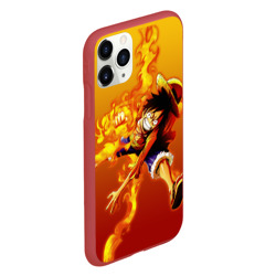 Чехол для iPhone 11 Pro матовый Луффи из One Piece - фото 2